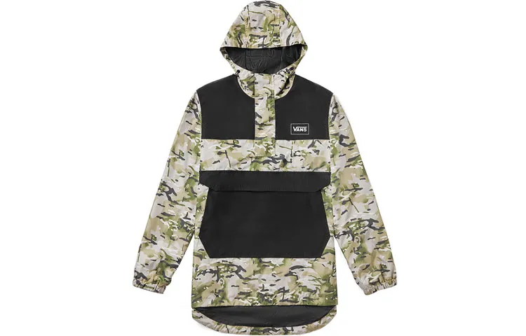 Vans Jackets Men's Camouflage Hooded Moderate Straight Fit