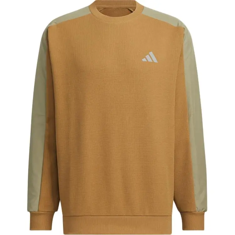 Adidas Sweatshirts Men's Brown Crew Neck Moderate Regular