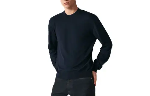 HERMES Sweaters Men's Marine Blue Crew Neck Moderate Other