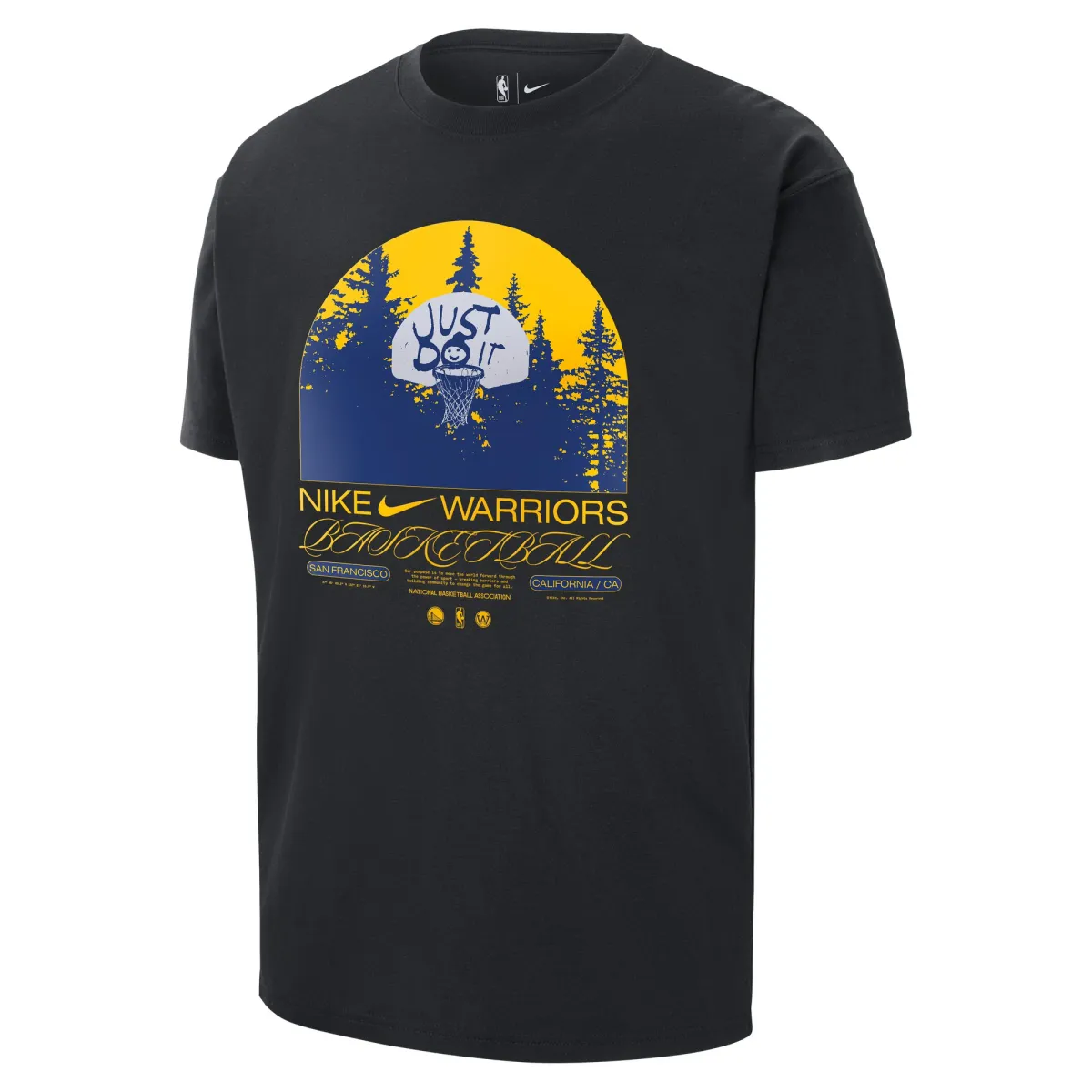 Nike x NBA Nike X NBA Drop Shoulder Sleeve T-Shirt Men's Black