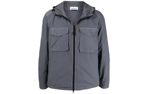 STONE ISLAND Jackets Men's Gray Hooded Moderate Workwear
