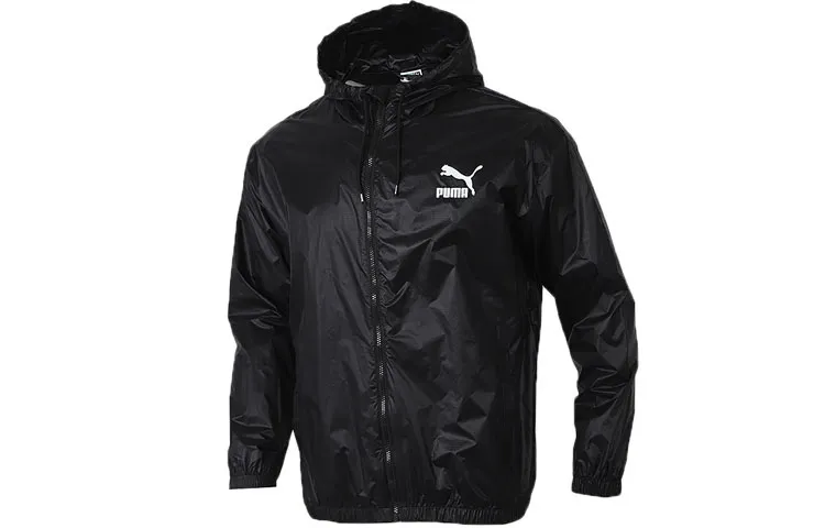 PUMA Windproof Hooded Jacket Fall Men's Black