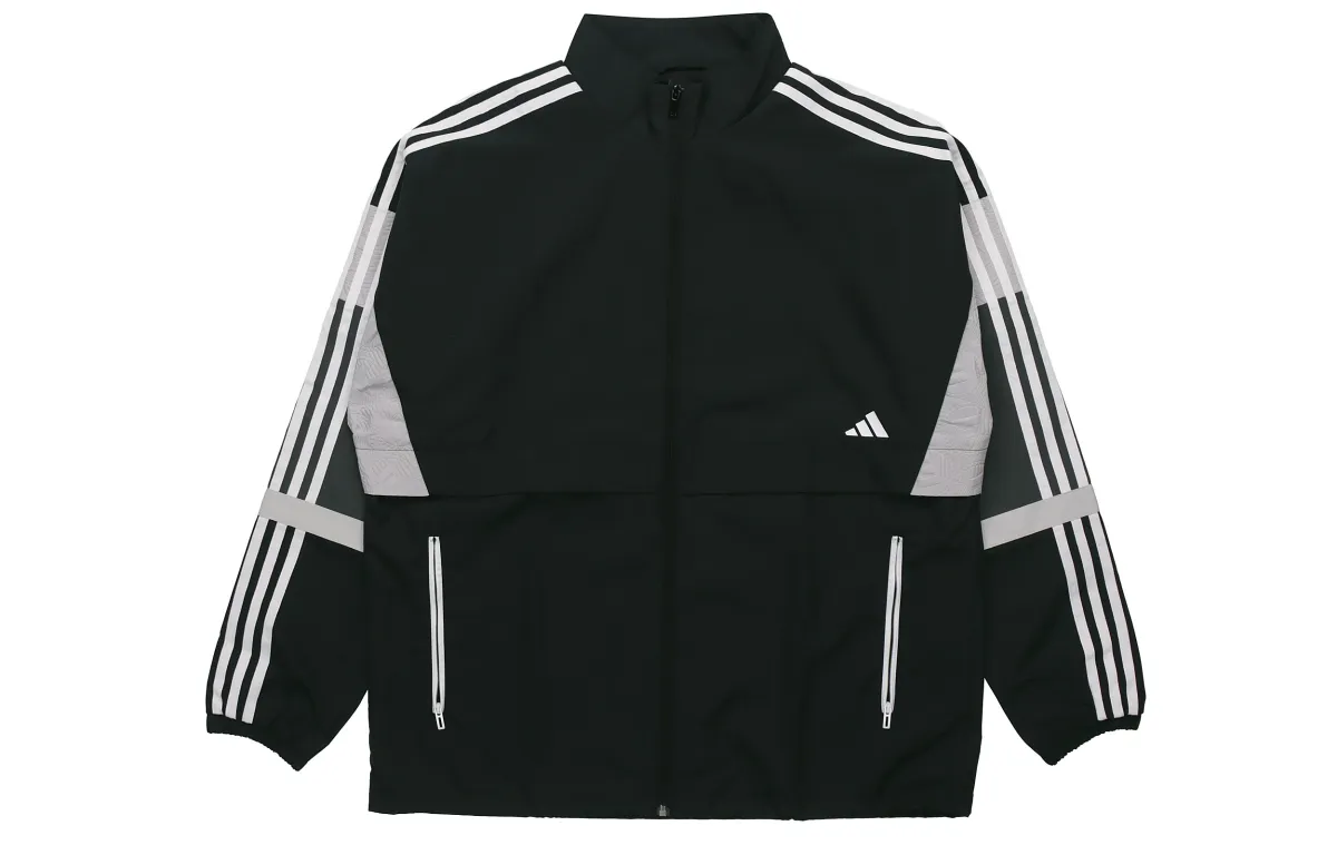 Adidas Jackets Men's Black Stand Collar Moderate Other