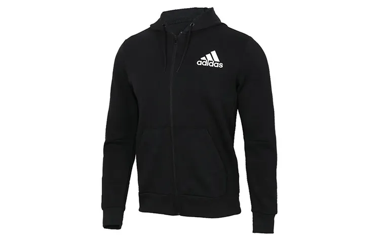 Adidas Jackets Men's Black Hooded Moderate Other