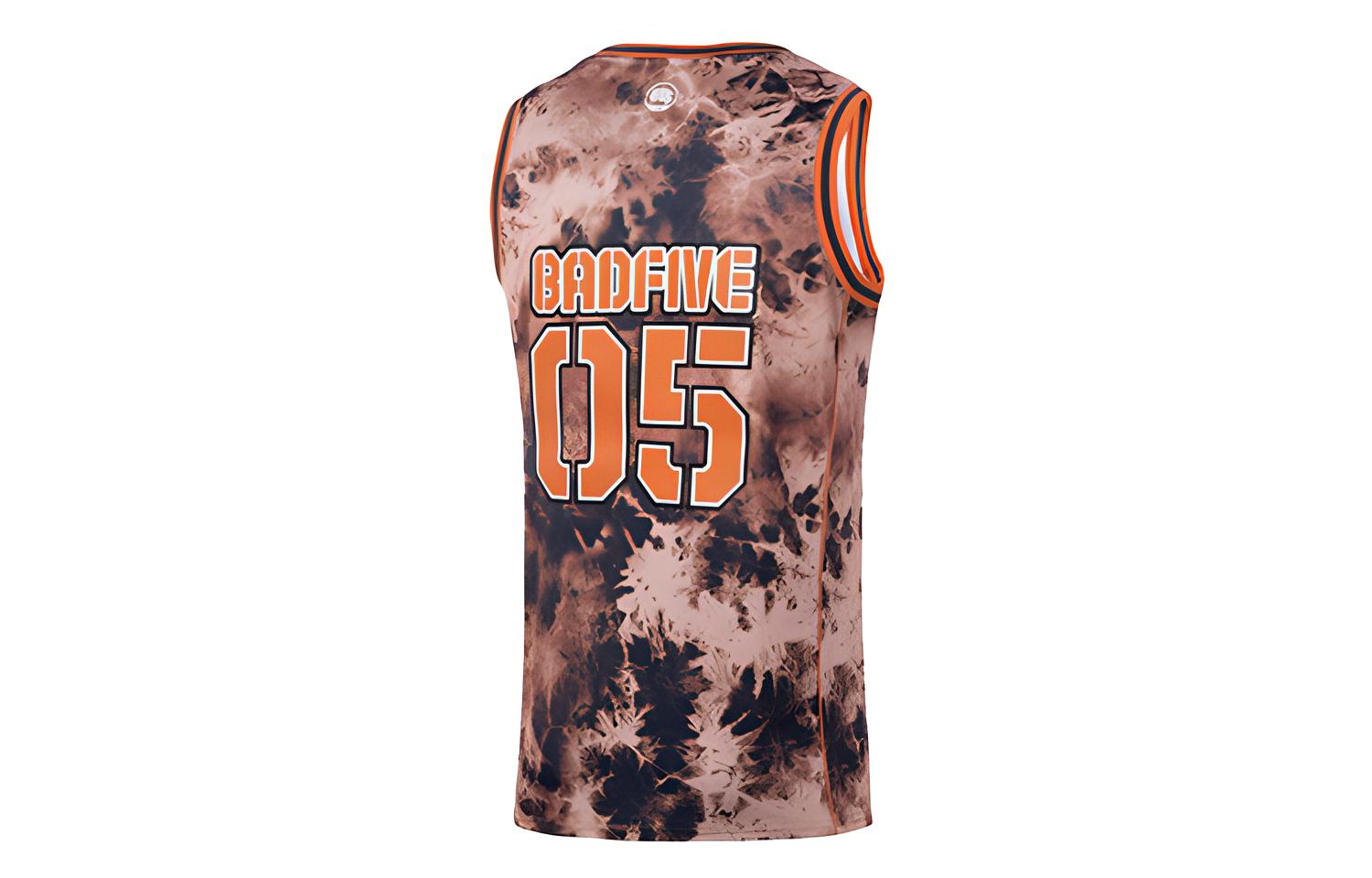 Li Ning Basketball Jersey Men’s Brown Ice Grain All Over Print
