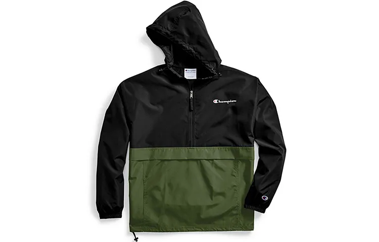 Champion Jackets & Coats US Version Unisex Black Green Patchwork