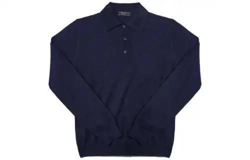 PRADA Sweaters Men's Blue Lapel Moderate Other