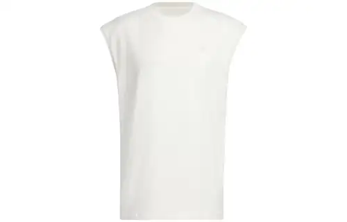 Adidas Select Warm-Up Tank Top Solid Color Logo Logo Basketball Sleeveless Tank Top Men's White