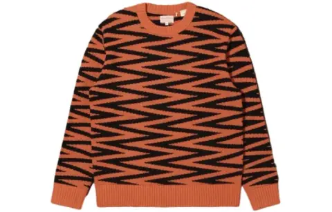 Levi's Sweaters Men's Orange Crew Neck Moderate Straight Fit