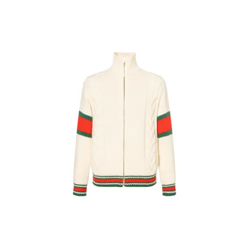 GUCCI Cable Knit Bomber Jacket