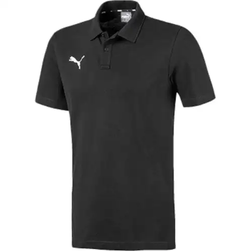 PUMA Polo Shirts Men's Black Polo Collar Moderate Straight Fit