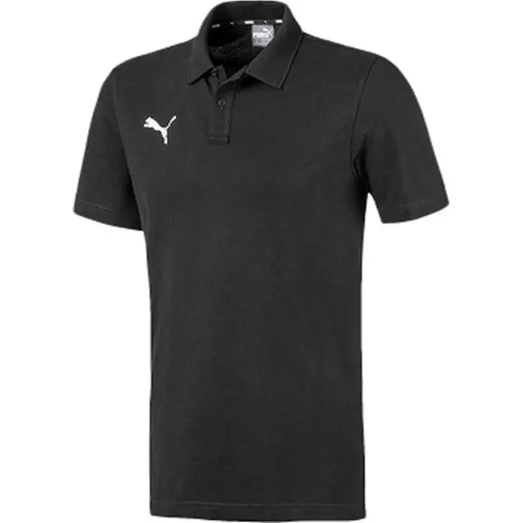 PUMA Polo Shirts Men's Black Polo Collar Moderate Straight Fit
