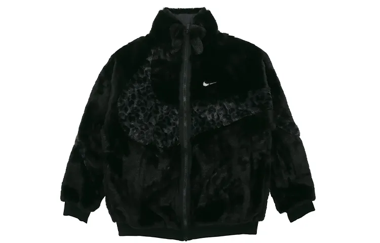 Nike Jackets Men's Black Stand Collar Thickened Other