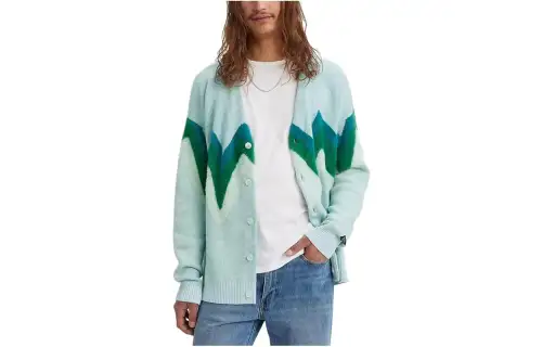 Levis Knitwear Men's Green Moderate