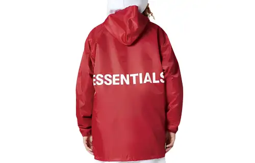 Fear Of God Essentials Graphic Hooded Coach Jacket