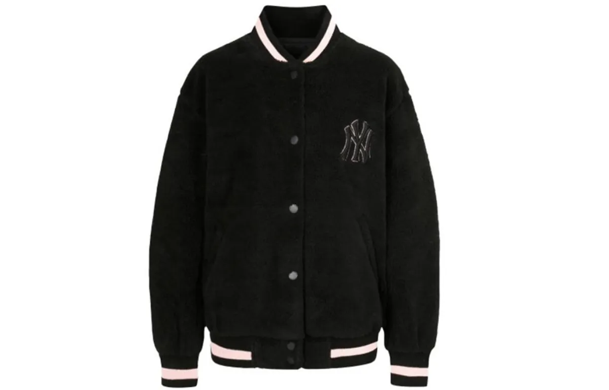 MLB Jackets Unisex Black Pink Baseball Collar Moderate