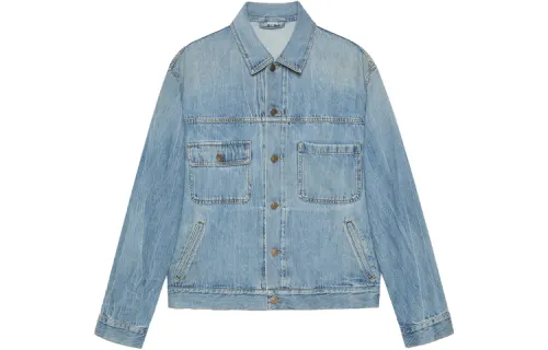 GUCCI Jackets Men's Blue Moderate Workwear