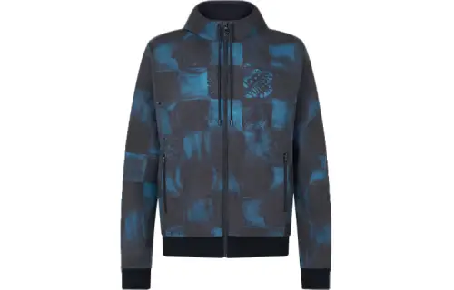 Louis Vuitton 2021 Damier Salt-print hooded jacket