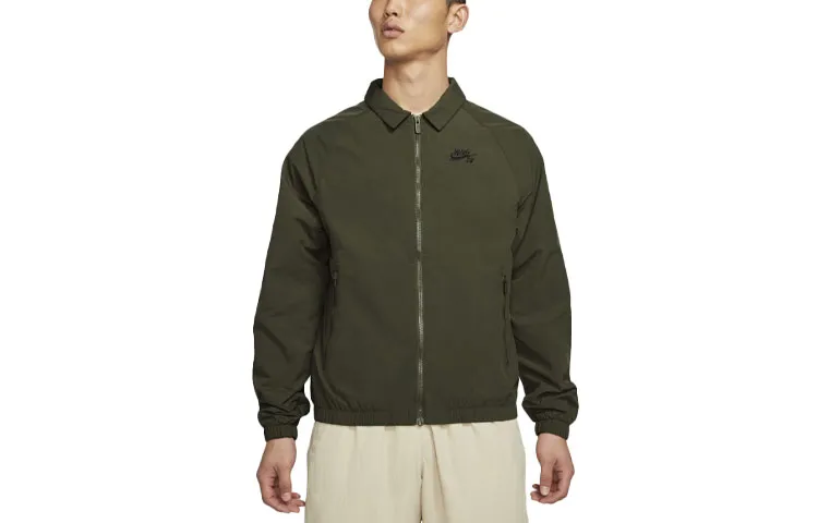 Nike Jackets Men's Green Lapel Moderate Workwear