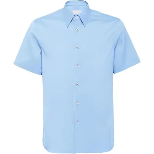 PRADA Shirts Men's Light Blue Pointed Collar Moderate Other