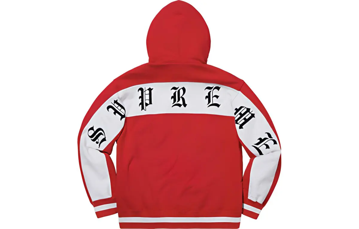 Supreme Old English Stripe Zip Up Sweatshirt