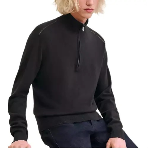 HERMES FW24 Cashmere Sweater Men's Black
