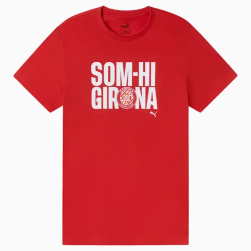 PUMA T Shirts Men's Red Crew Neck Moderate Straight Fit
