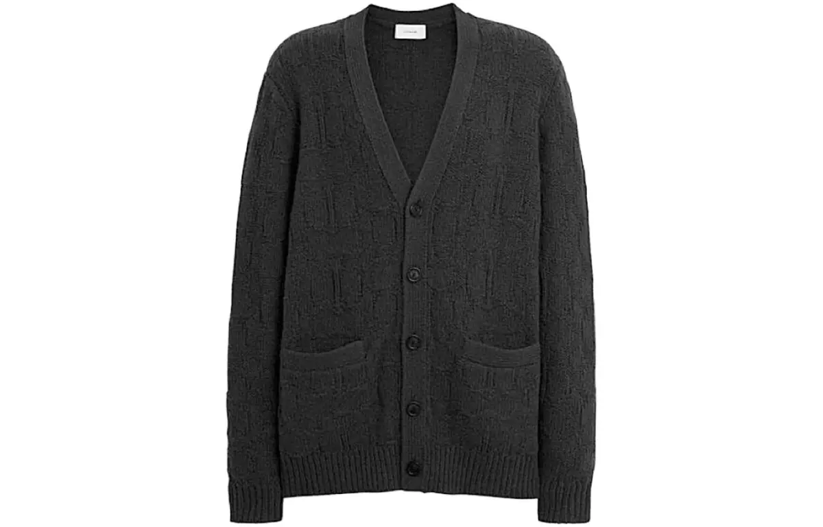 COACH Knitwear Men's Black V-neck Moderate