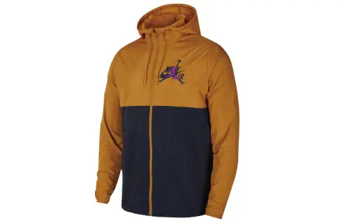 Jordan Air Jackets Men's Orange Black Hooded Moderate Other