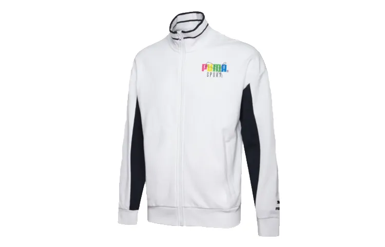 PUMA Jackets Men's White Stand Collar Moderate Other