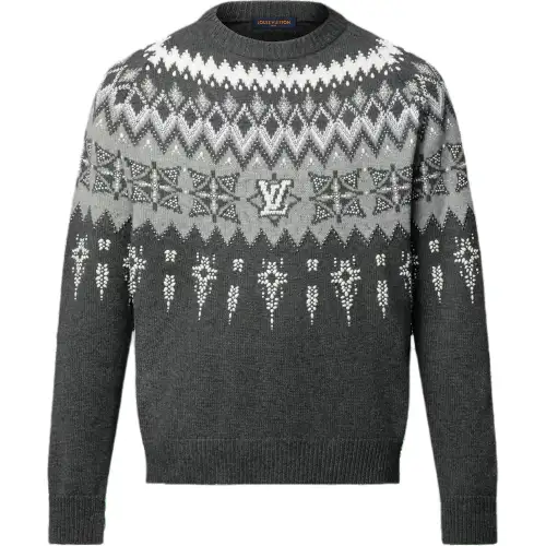 LOUIS VUITTON Embellished Wool-Cashmere Blend Pullover