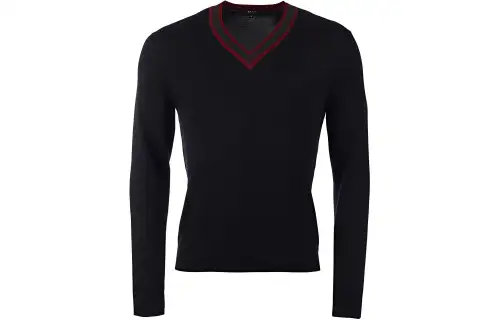 GUCCI Web Detailed V Neck Jumper