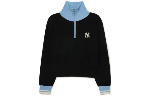MLB Preppy Knitwear Unisex Black Turtleneck Moderate
