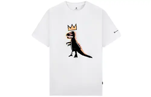 Converse OUKAN Michel Basquiat T Shirt Men's White