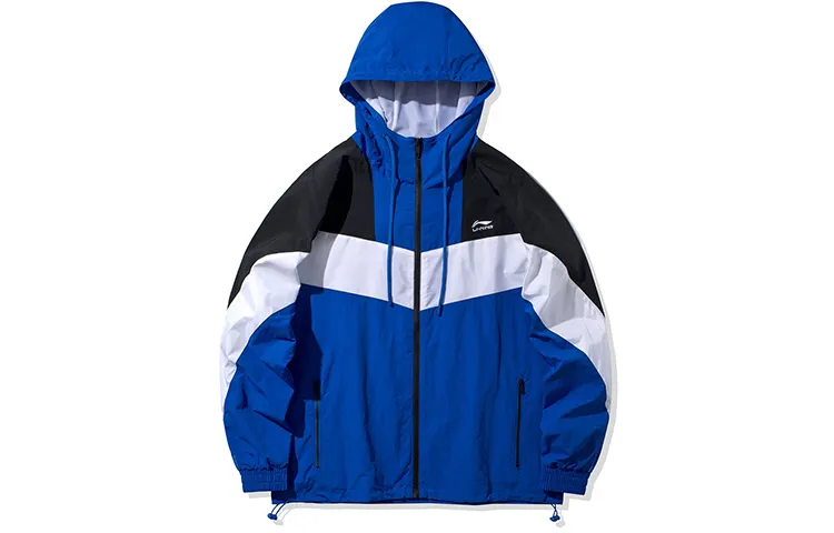 Li Ning Jackets Men's Blue Hooded Moderate Other