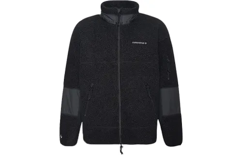 Converse Jackets Men's Black Stand Collar Moderate Other
