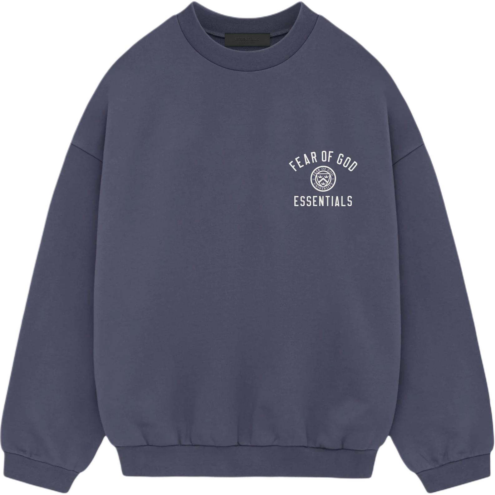 Мужское худи Fear Fear of God Essentials FW24 Holiday (темно-морской синий)