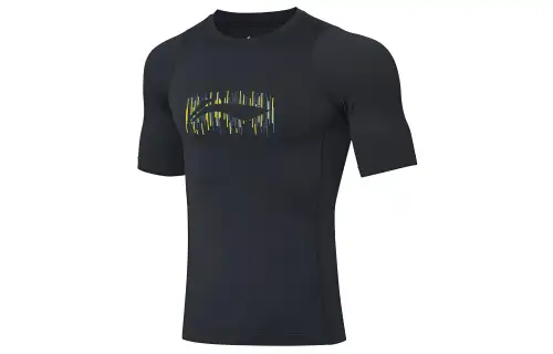 Li Ning T Shirts Men's Black Crew Neck Moderate Straight Fit