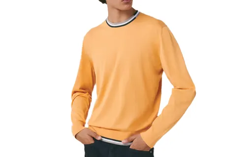 HERMES Sweaters Men's Yellow Crew Neck Moderate Other
