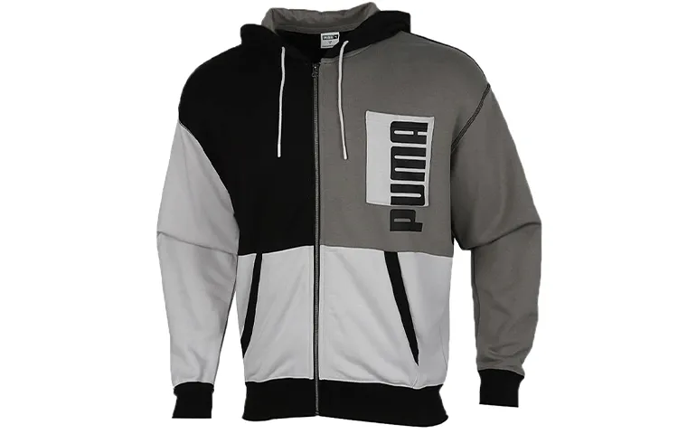PUMA Individualblaze Jackets Men's Black Gray Color Hooded (Non-detachable) Moderate Other