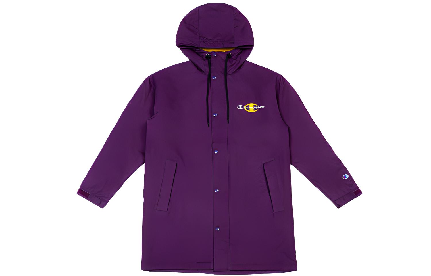 Champion Grass Stitched Logo Fleece Lined Casual Jacket Japan Version Unisex Purple