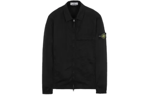 STONE ISLAND Jackets Men's Black Lapel Moderate Other