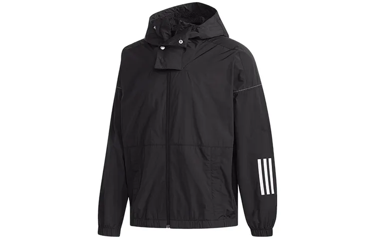 Adidas Jackets Men's Black Hooded Moderate Other
