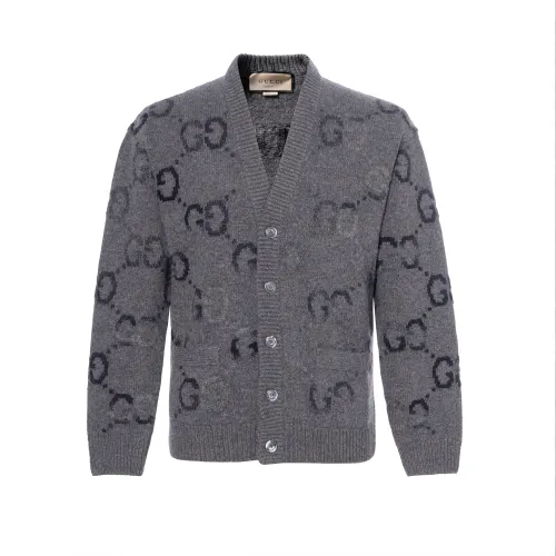 Gucci Wool cardigan with Gg intarsia