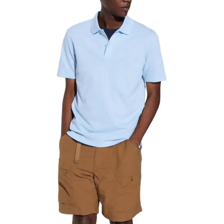 UNIQLO AIRism Polo Shirt Unisex Light Blue