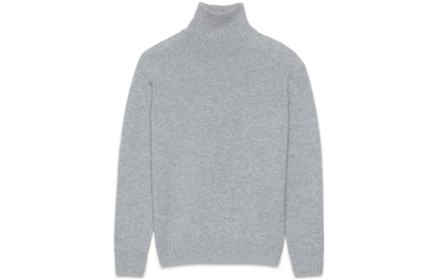 SAINT LAURENT FW23 Cashmere Sweater Men's Gray