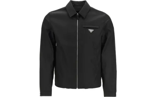 PRADA Logo Patch Blouson Jacket