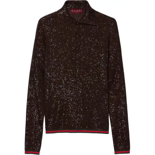 GUCCI Sequin Polo Top