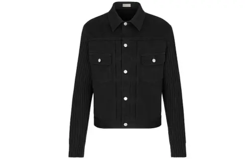 DIOR Quarterly New Products Jackets Men's Black Lapel Moderate Other