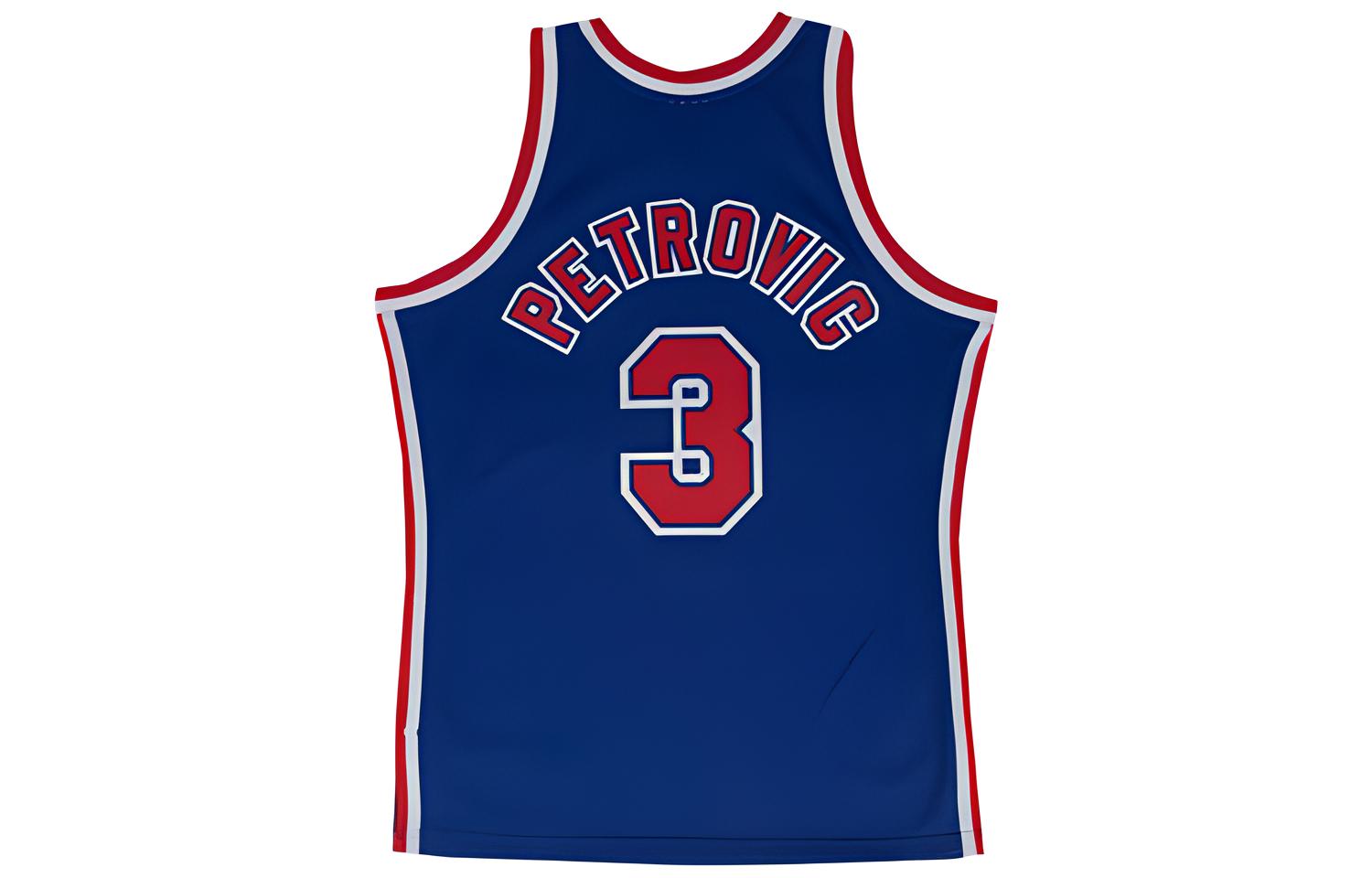 Mitchell Ness Drazen Petrovic New Jersey Nets 1992-93 jersey